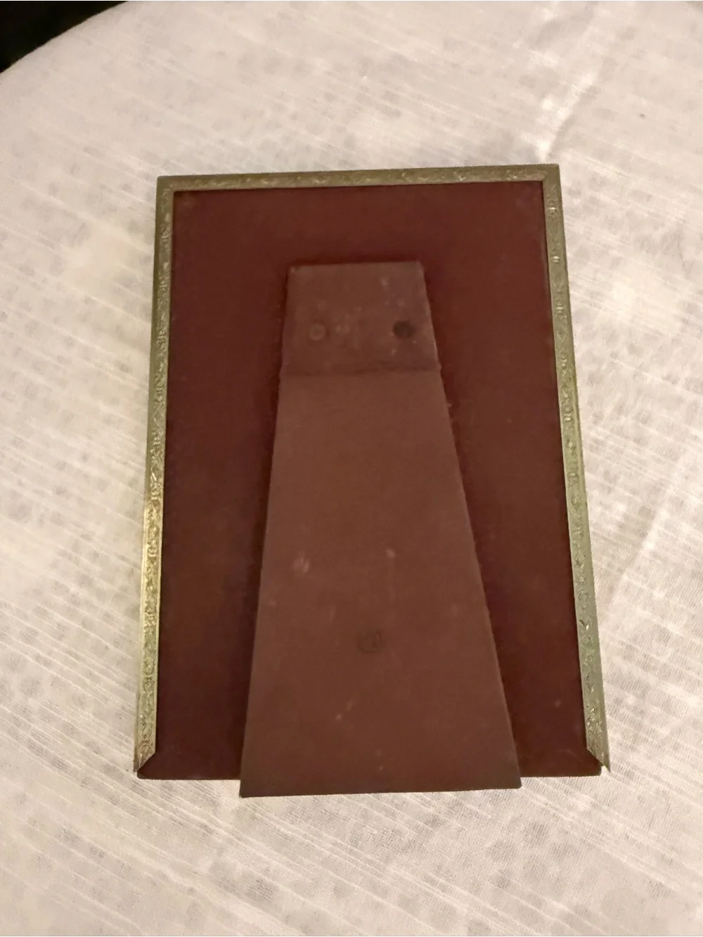 Mid Century Brass and Faux Mother of Pearl 5x7” Picture Photo Frame